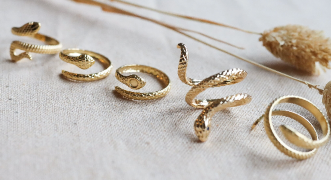 Waterproof Snake ring • Gold ring • Snake jewellry • Gold snake jewelry • Snake Gold rings • Spiritual fingerring • Vintage boho ring