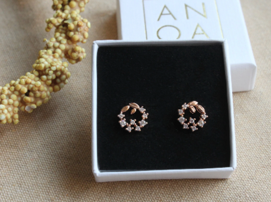 Small Flower Earring • Rosegold Floral Earring • Dainty Floral Earring • Cute Minimalist Earring