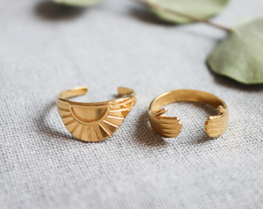 Waterproof Bestseller Cute hand ring • Big hug • Gold ring • Dainty Ring • friendship • lovely jewelry