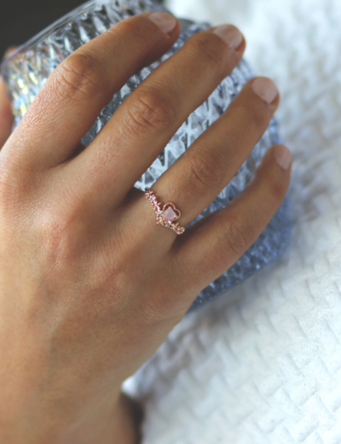 Heart Ring • Cute Ring • Minimalist Ring • Ring in rose gold