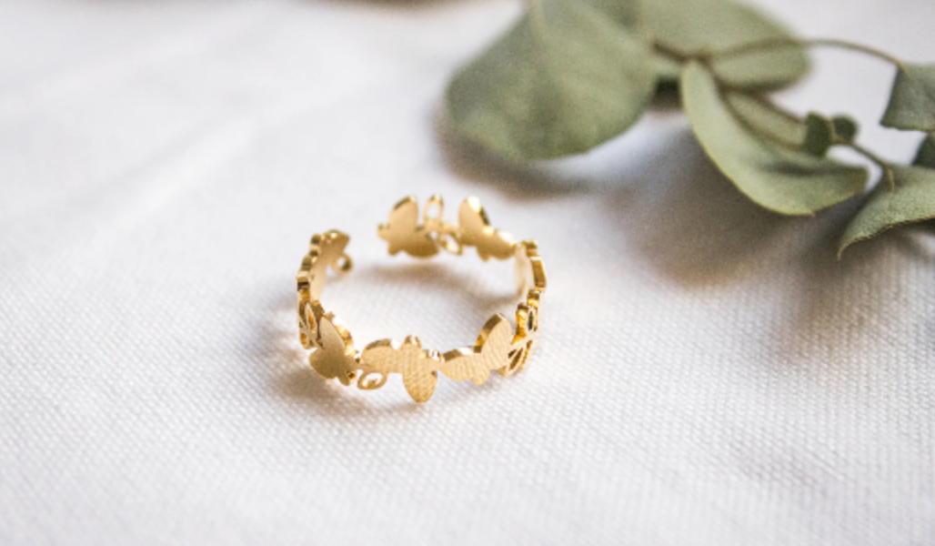 Waterproof Bestseller Butterfly Ring • Minimalist Ring • Ring in Gold