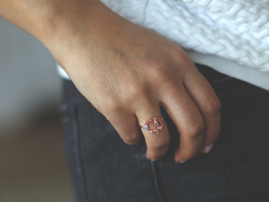 Butterfly Ring • Flower Ring • Minimalist Ring • Ring in rose gold • Perfect Gift for her • Dainty Ring • adjustable