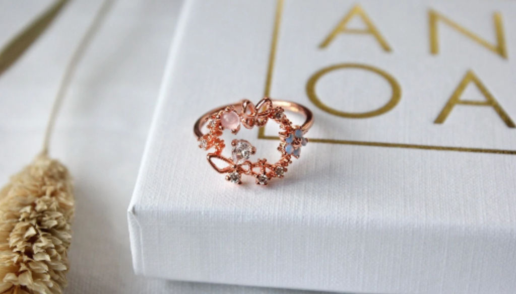 Butterfly Ring • Flower Ring • Minimalist Ring • Ring in rose gold • Perfect Gift for her • Dainty Ring • adjustable