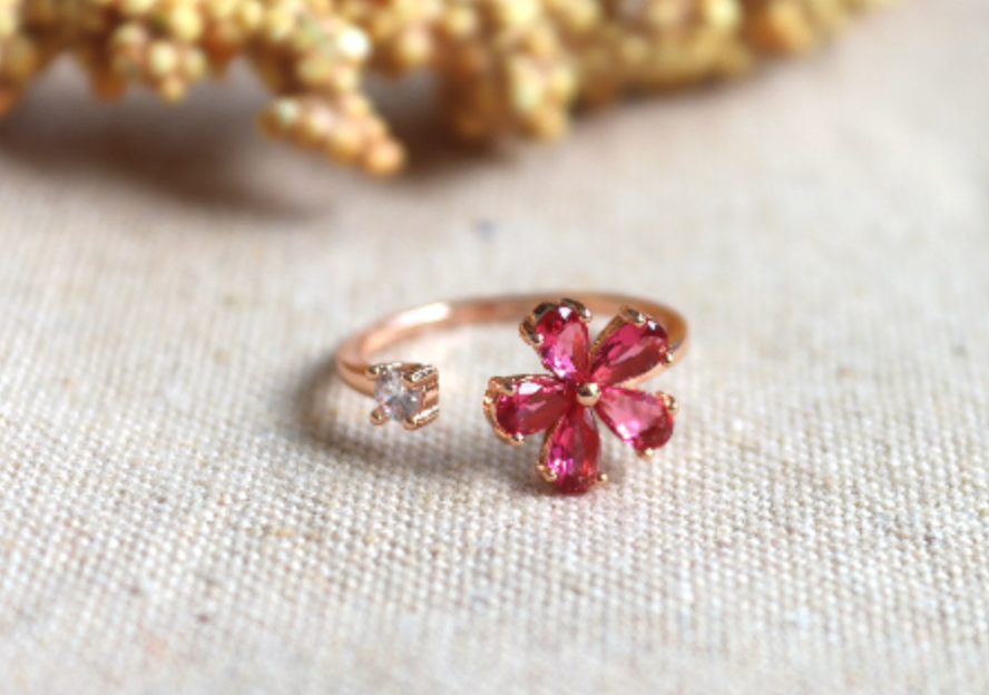 Cute Ring • Rosa Flower Ring • Minimalist Ring • Ring in Rosegold • Perfect Gift for her • Dainty Ring • adjustable