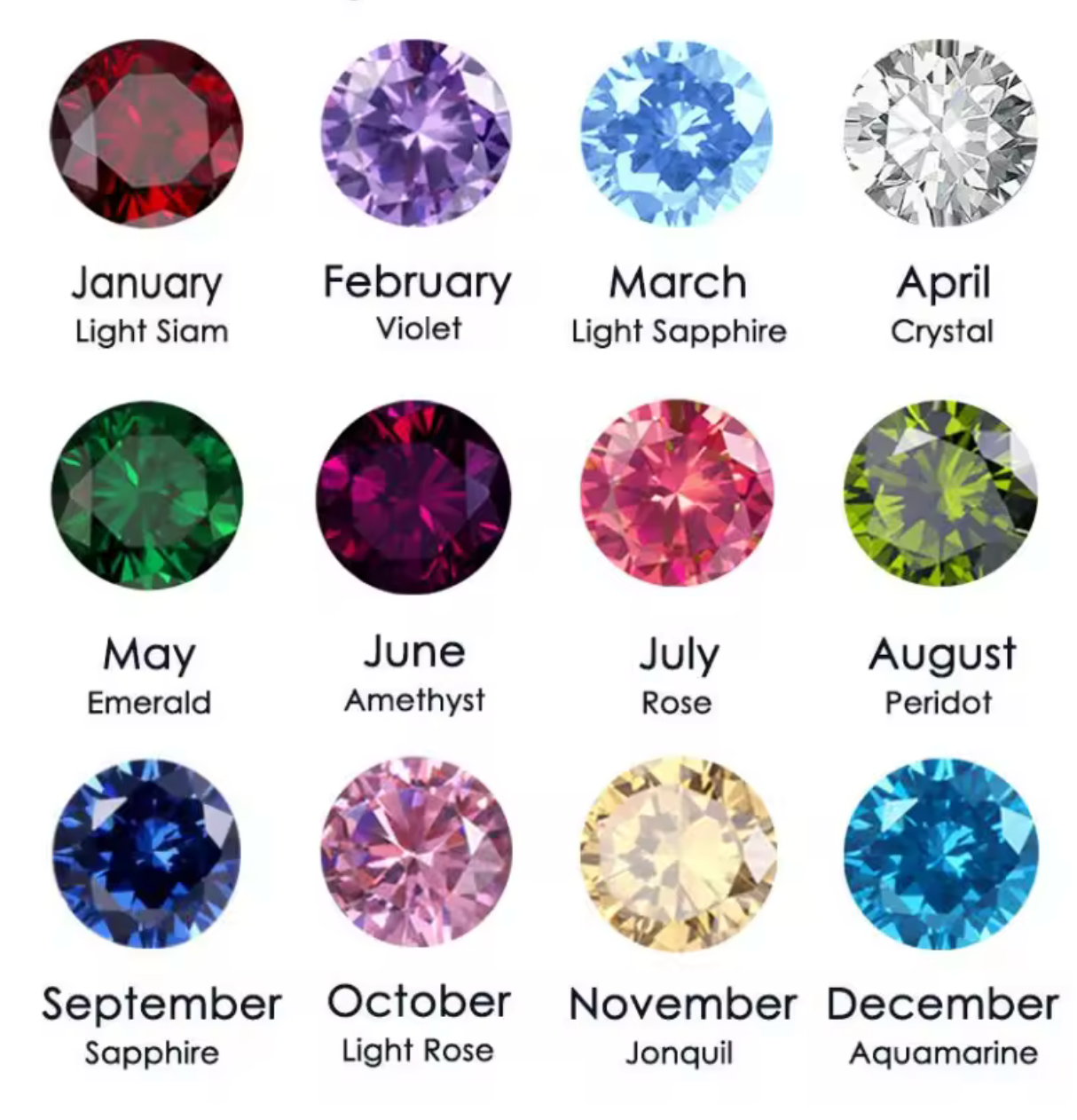 Waterproof birthstone earstud • Gold Silver • stainless steel