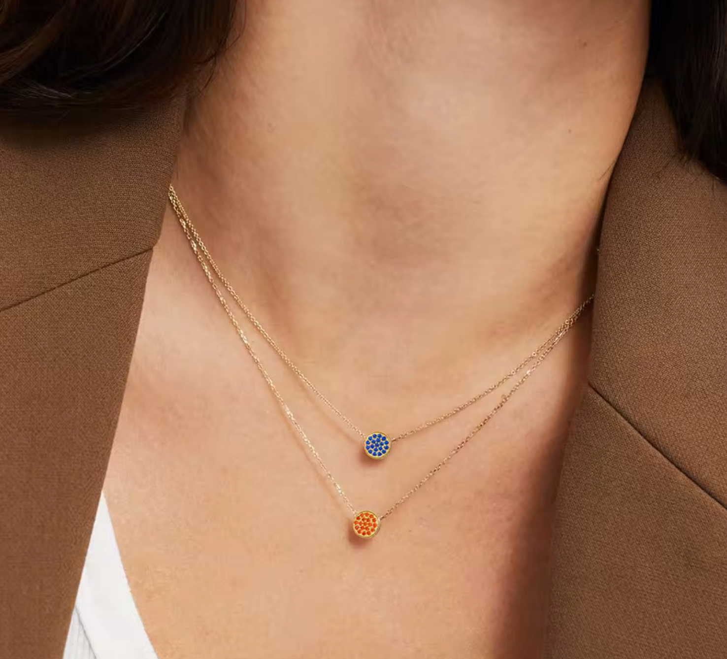 Waterproof birthstone necklace • Gold chain • stainless steel