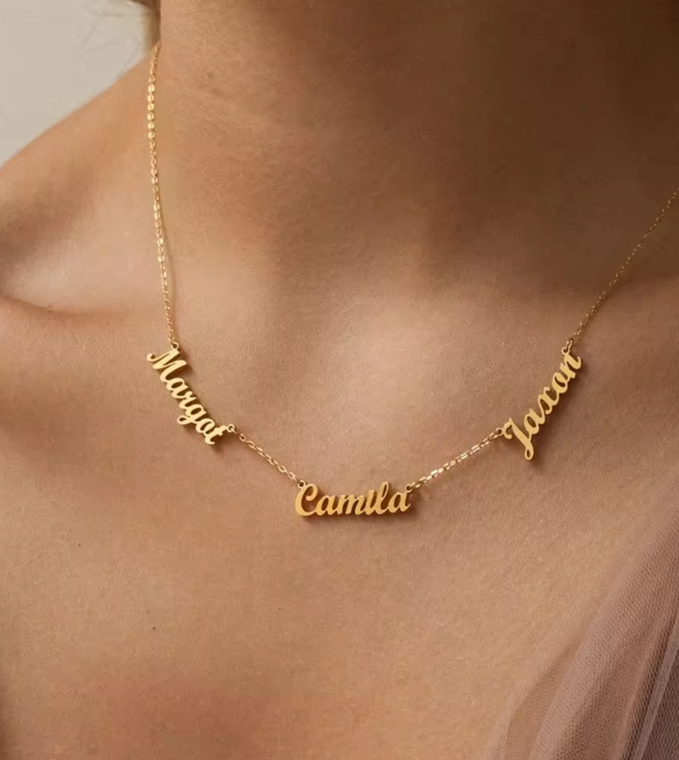 WATERPROOF PERSONALIZED NECKLACE • GOLD CHAIN • STAINLESS STEEL