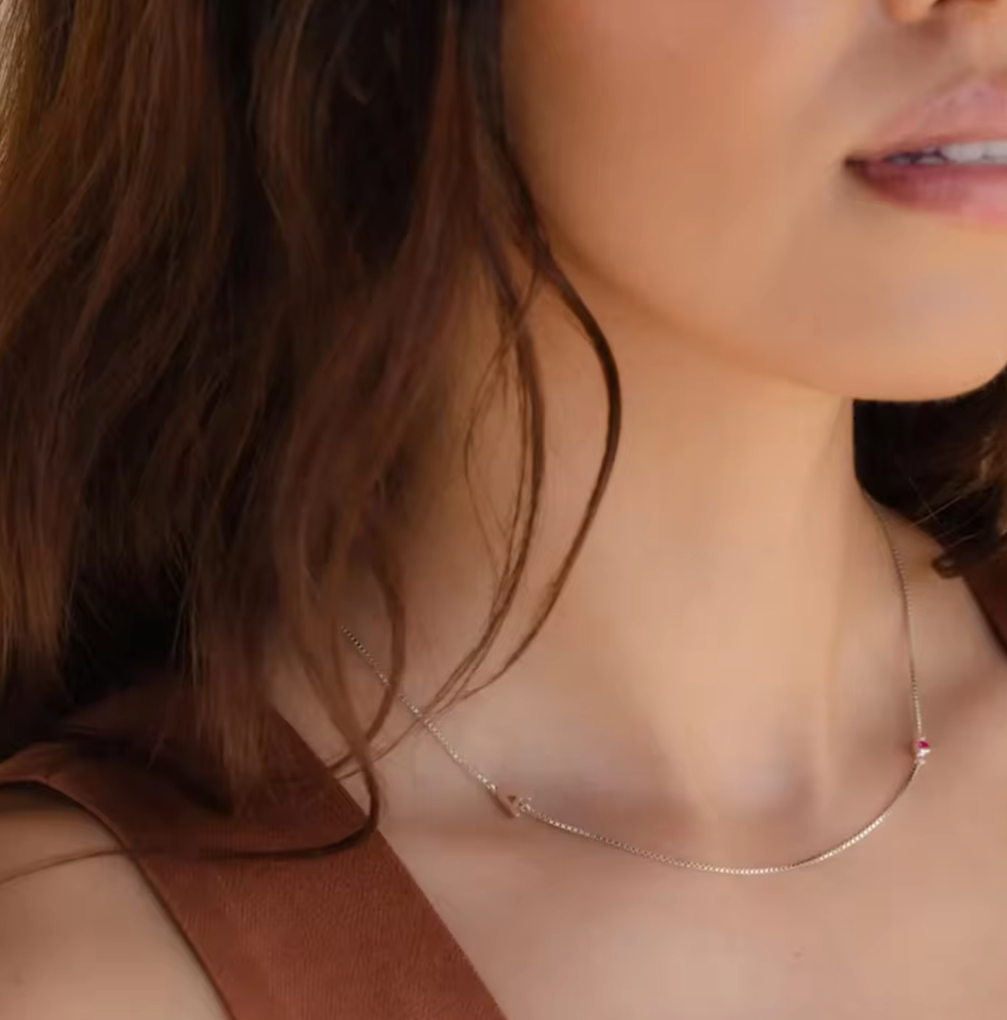WATERPROOF BIRTHSTONE LETTER NECKLACE • GOLD SILVER CHAIN • STAINLESS STEEL