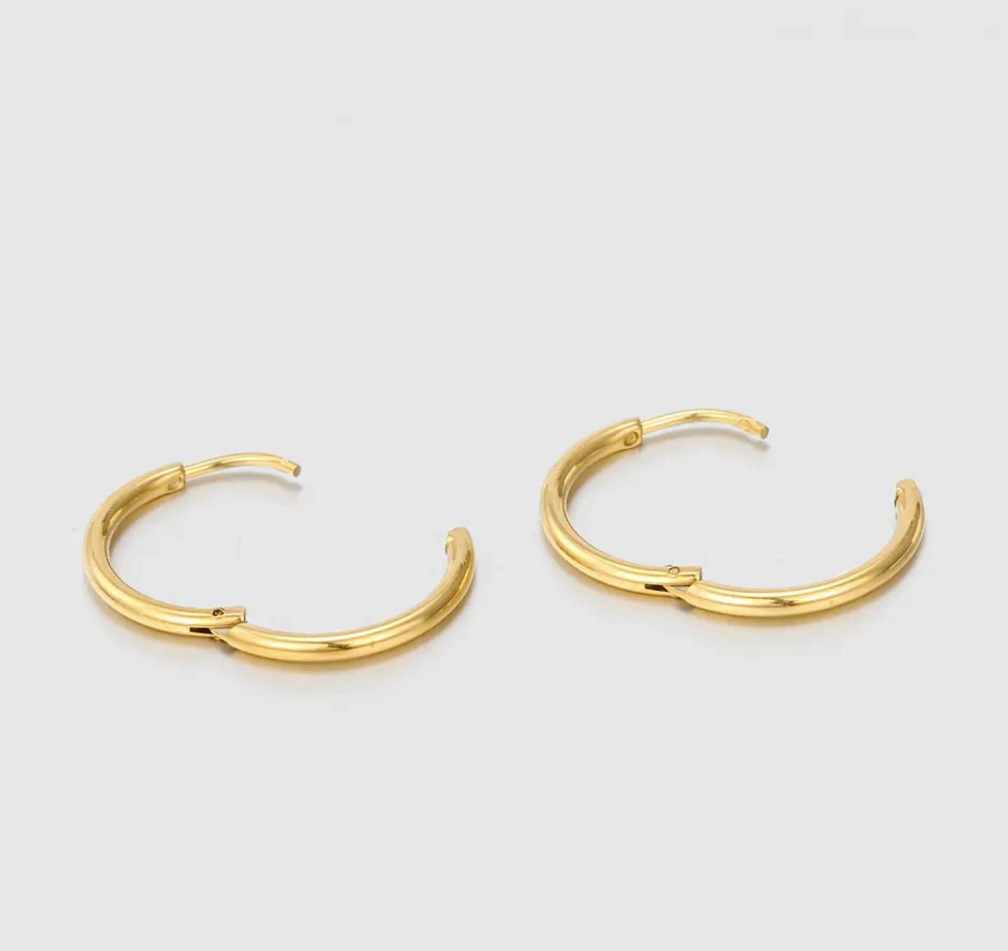 Creole Stainless Steel Hoop Earring Silver Gold