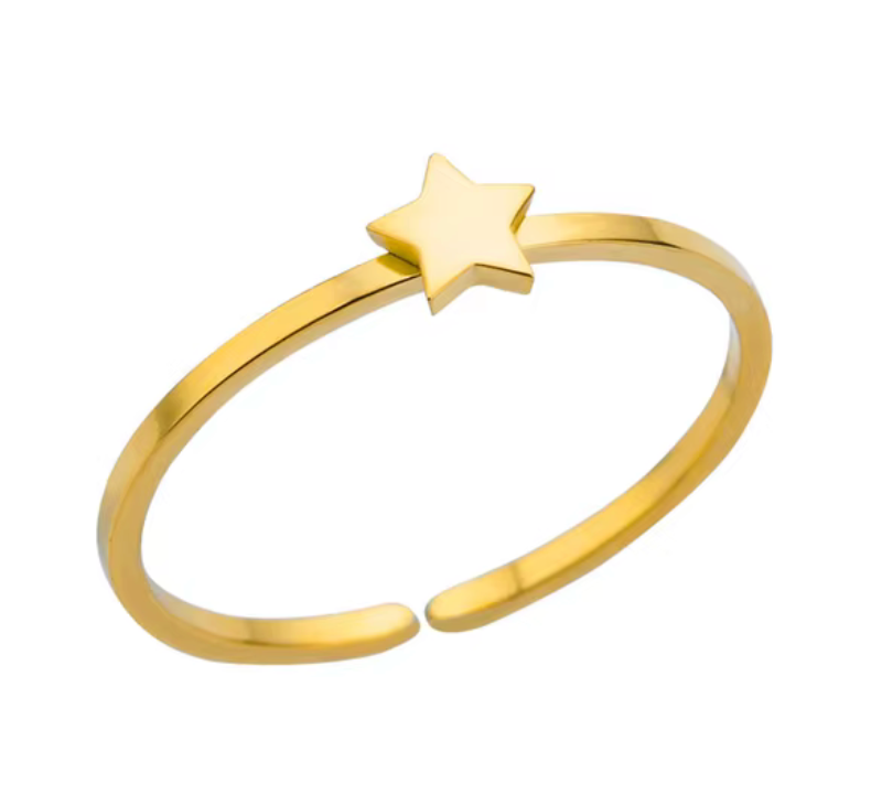 Waterproof Bestseller star ring • Gold ring