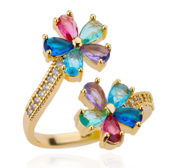 Waterproof Bestseller Flower ring • Gold ring