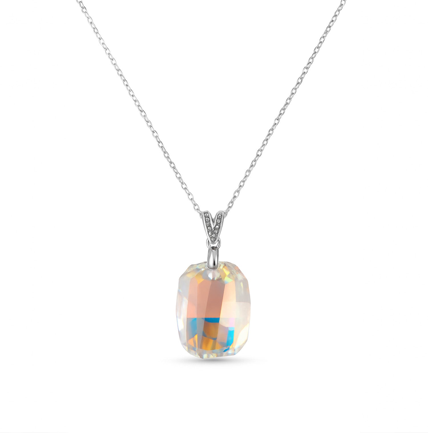 Halskette mit Swarovski Kristall 925 Sterling Silber