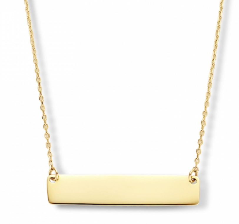 585 gold necklace with personal engraving