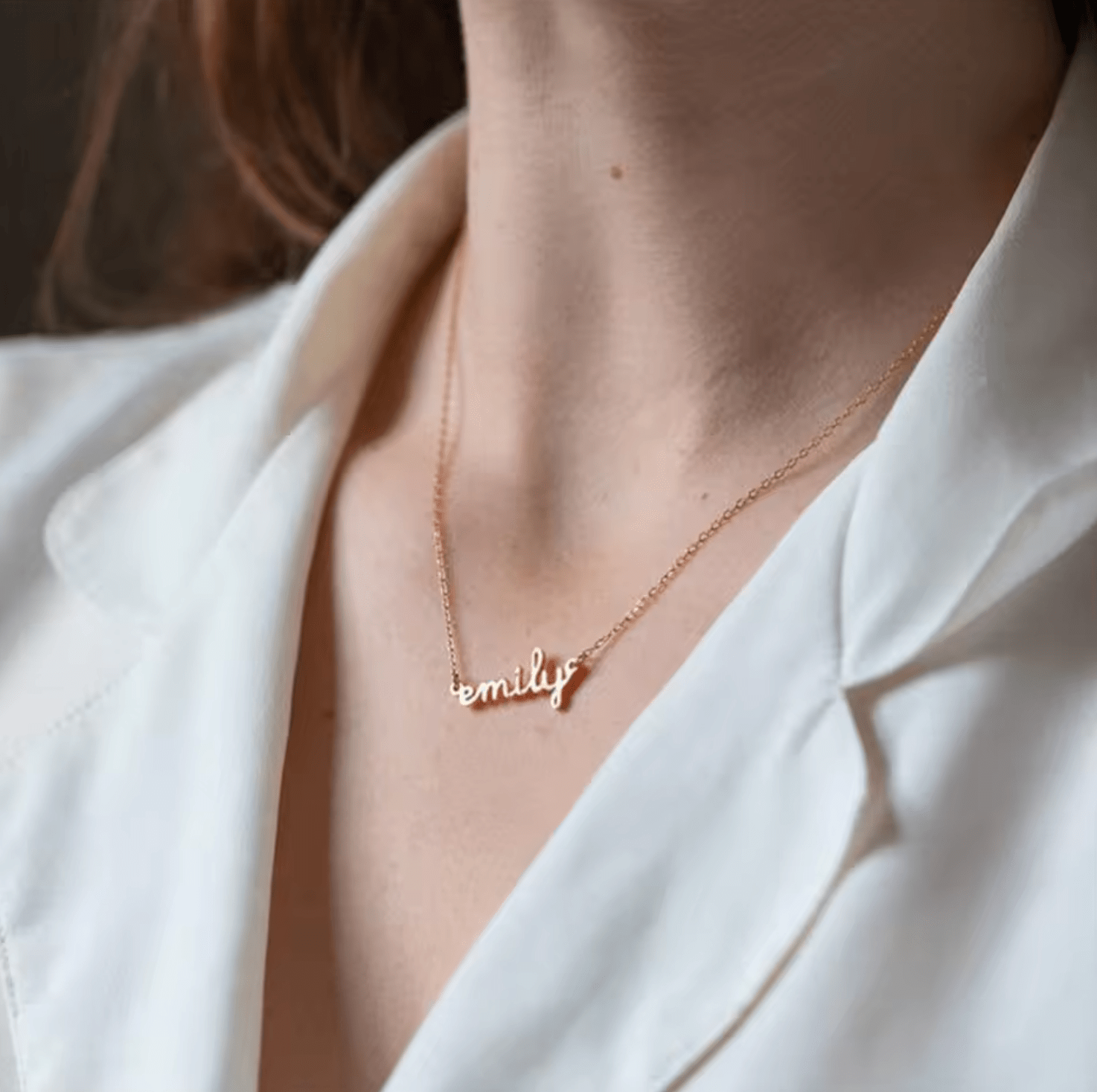 WATERPROOF PERSONALIZED NECKLACE • GOLD CHAIN • STAINLESS STEEL - AnoaShop