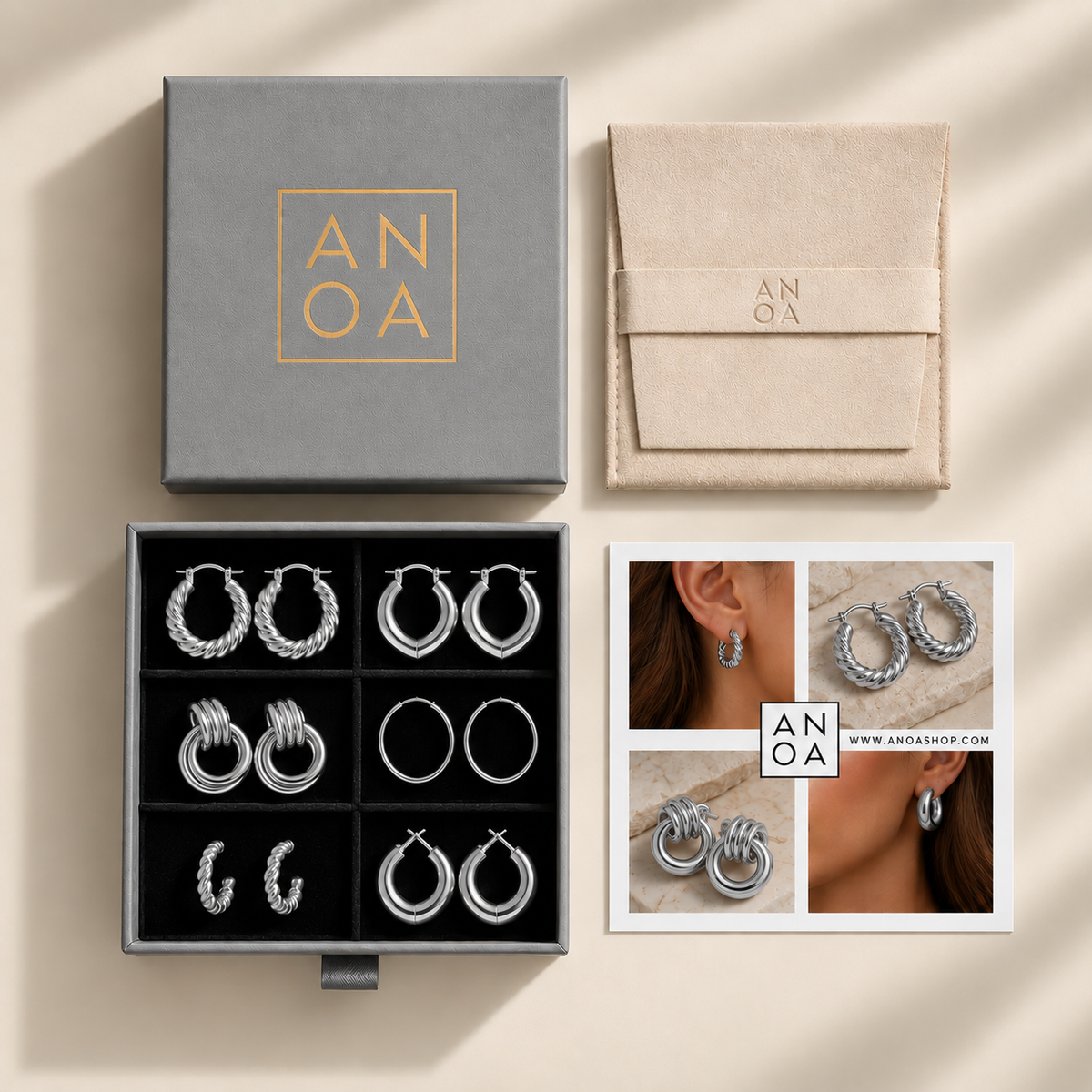 Creolen Box – 6 ausgewählte Ohrringe