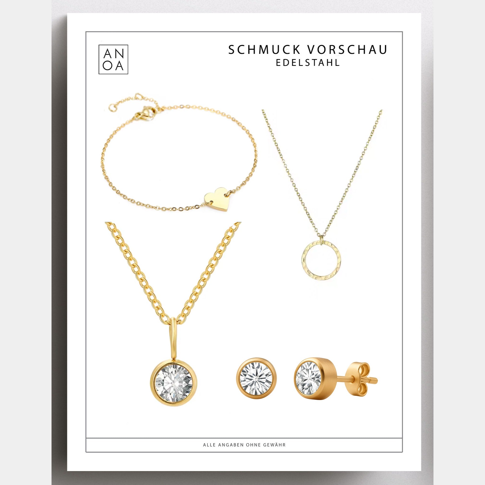 Anoa Adventskalender Schmuck 2025 - 4 Schmuckstücke (Für jeden Sonntag im Advent) - AnoaShop