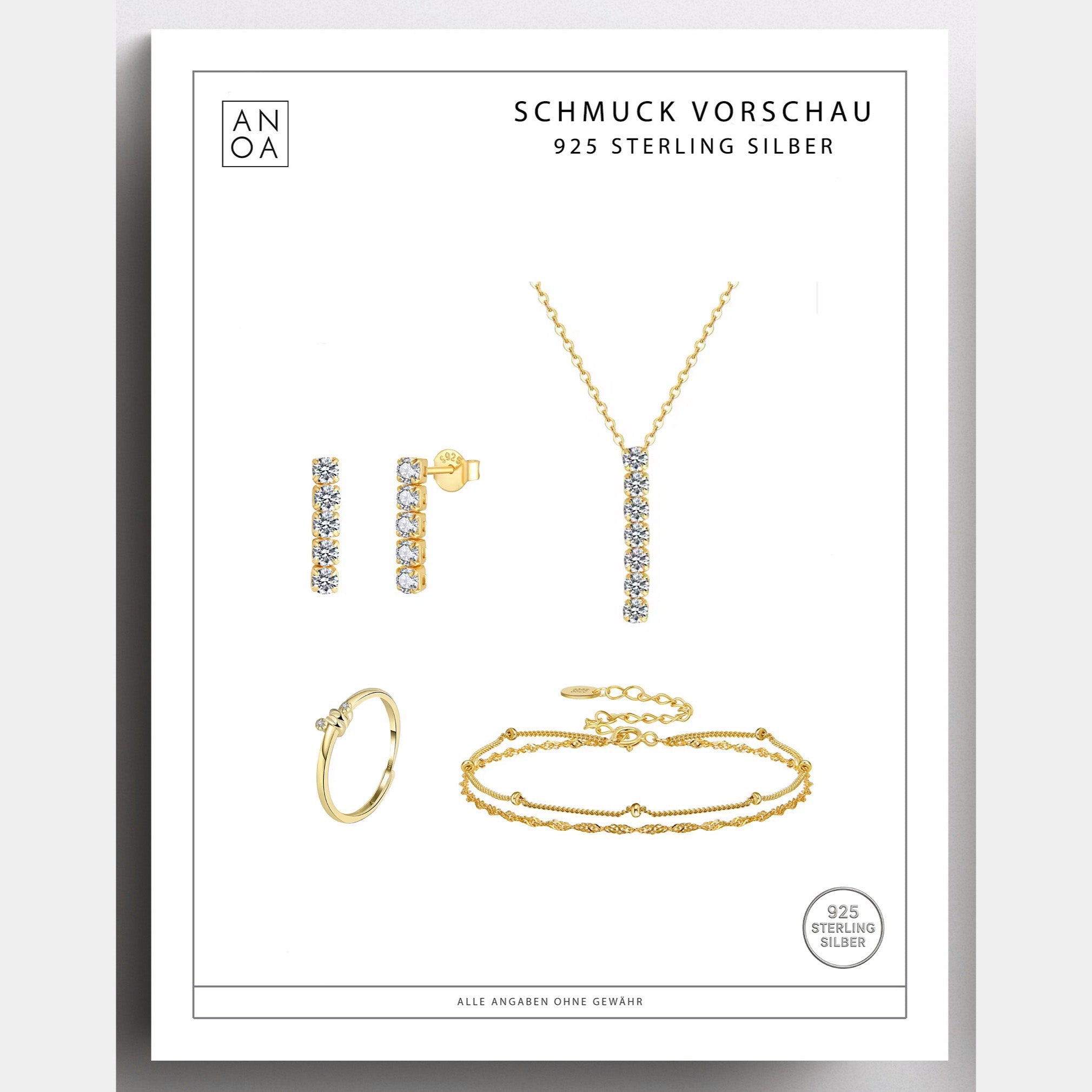 Anoa Adventskalender Schmuck 2025 - 4 Schmuckstücke (Für jeden Sonntag im Advent) - AnoaShop