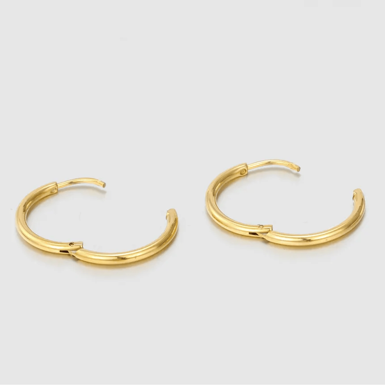 Creole Stainless Steel Hoop Earring Silver Gold - AnoaShop