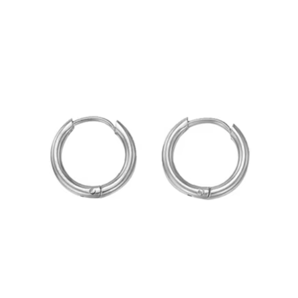 Creole Stainless Steel Hoop Earring Silver Gold - AnoaShop
