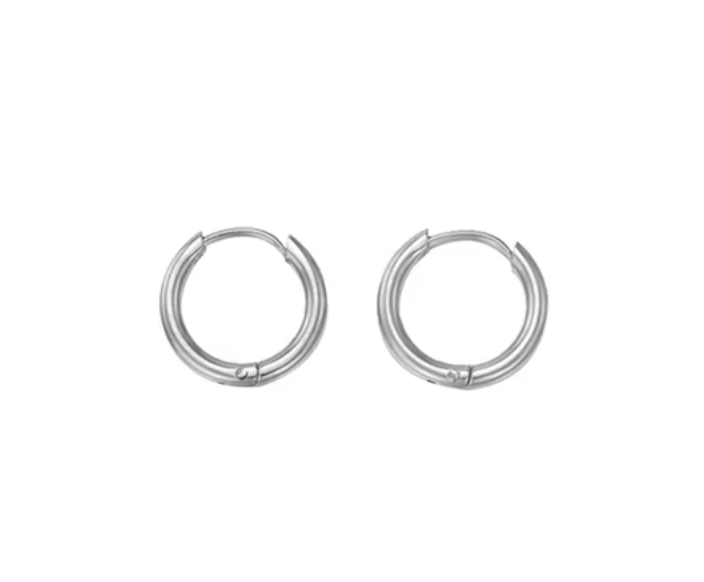 Creole Stainless Steel Hoop Earring Silver Gold - AnoaShop