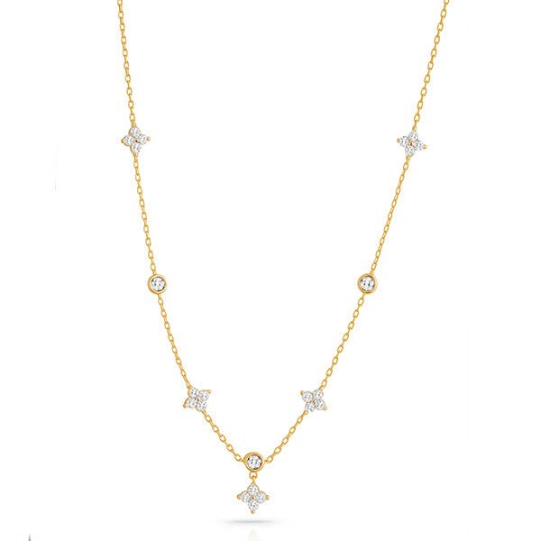 Feine Steine Kette Edelstahl - AnoaShop