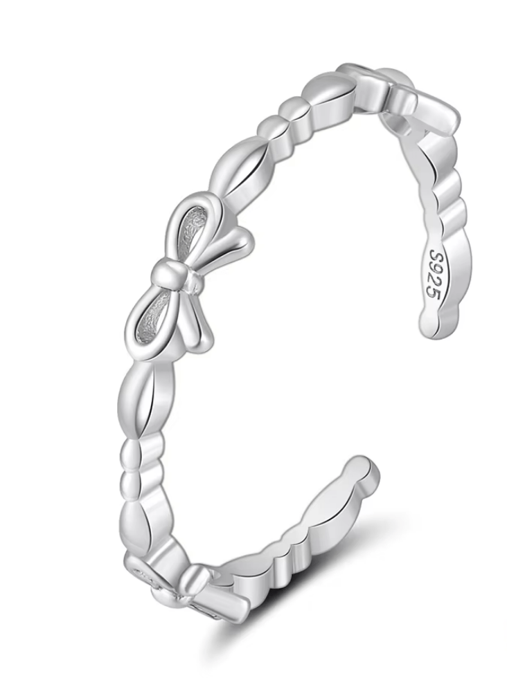 Filigraner Ring mit kleiner Schleife 925 Sterling Silber - AnoaShop