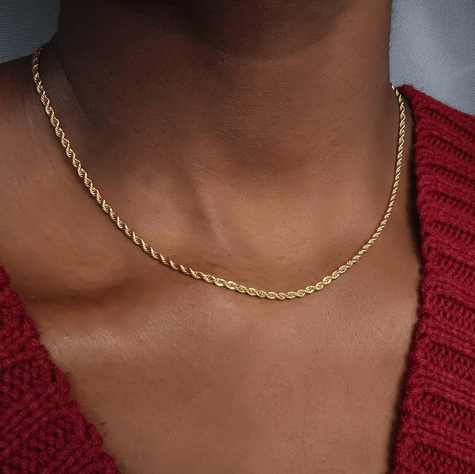 Gedrehte Kette Edelstahl - AnoaShop