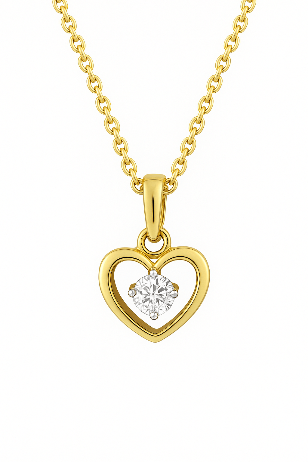 Halskette Anhänger Blautopas und Zirkonia 333 Gold - AnoaShop