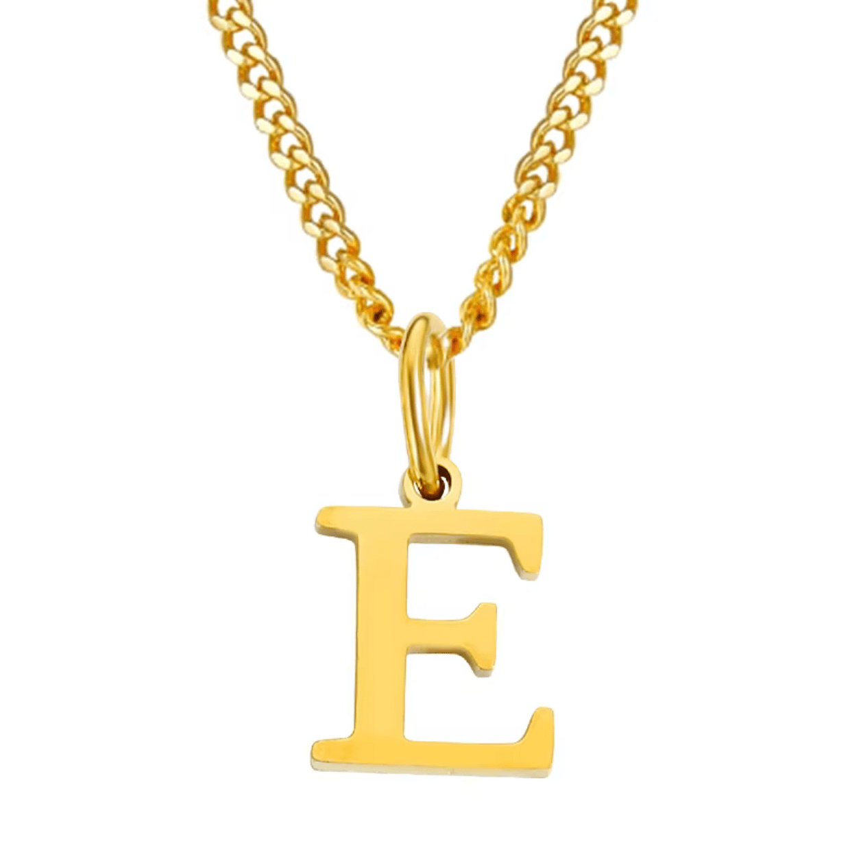 Necklace with letter pendant stainless steel - AnoaShop