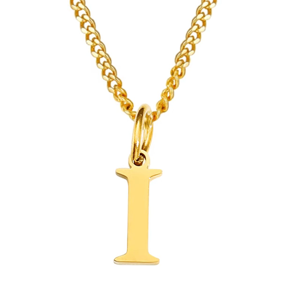 Necklace with letter pendant stainless steel - AnoaShop