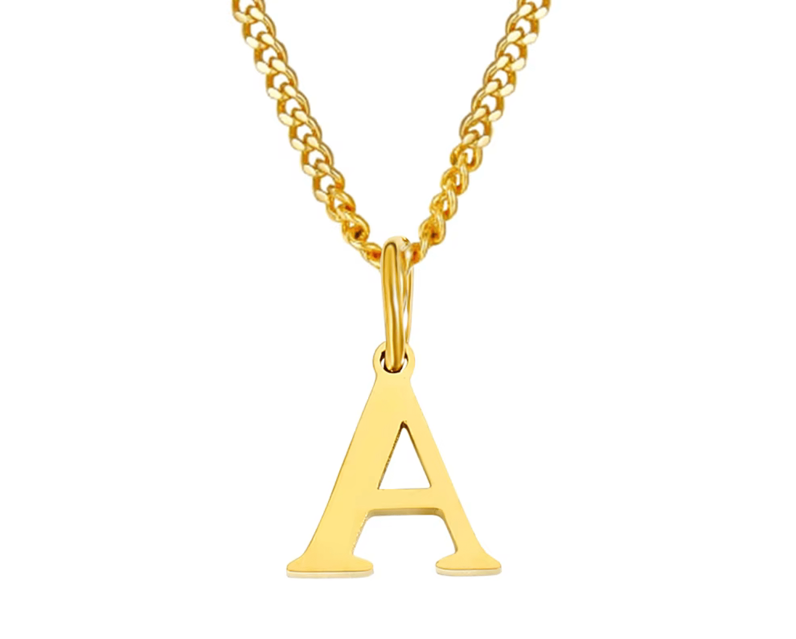 Halskette mit Buchstaben Anhänger Edelstahl - AnoaShop