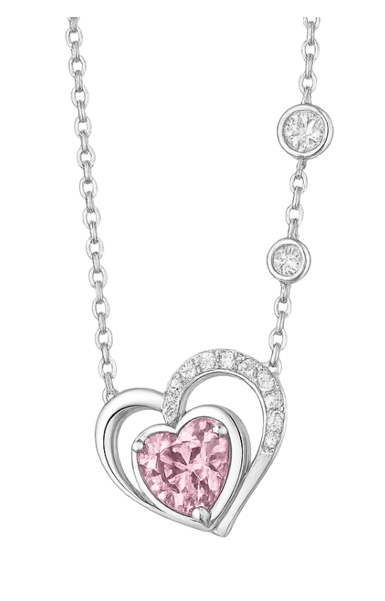 Halskette mit herzförmigem Swarovski Kristall 925 Sterling Silber - AnoaShop