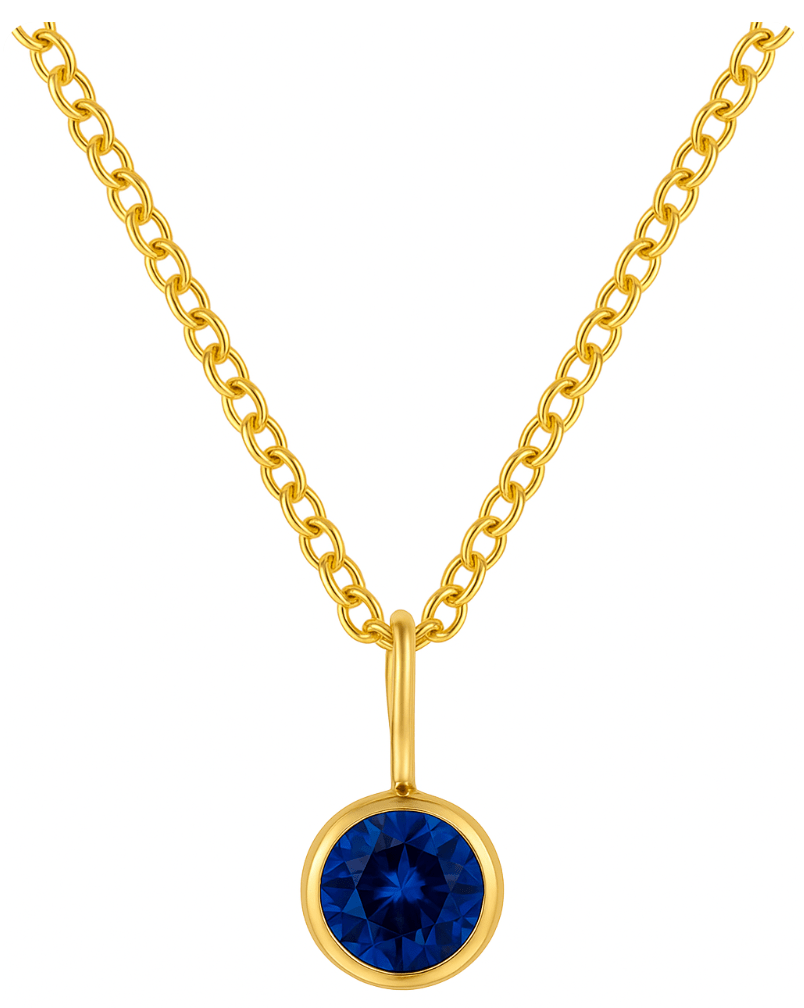 Halskette mit Steinchen Edelstahl - AnoaShop