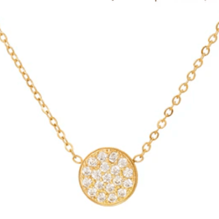 Halskette mit Steinchen Edelstahl - AnoaShop