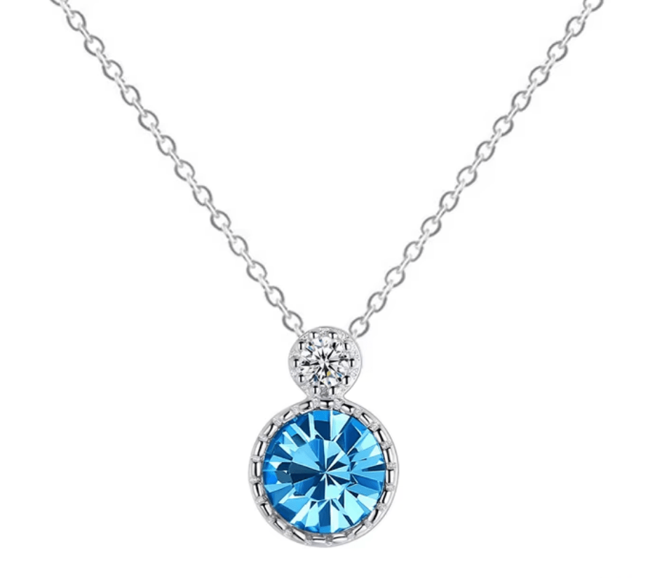 Necklace with Swarovski crystal 925 Sterling silver - AnoaShop
