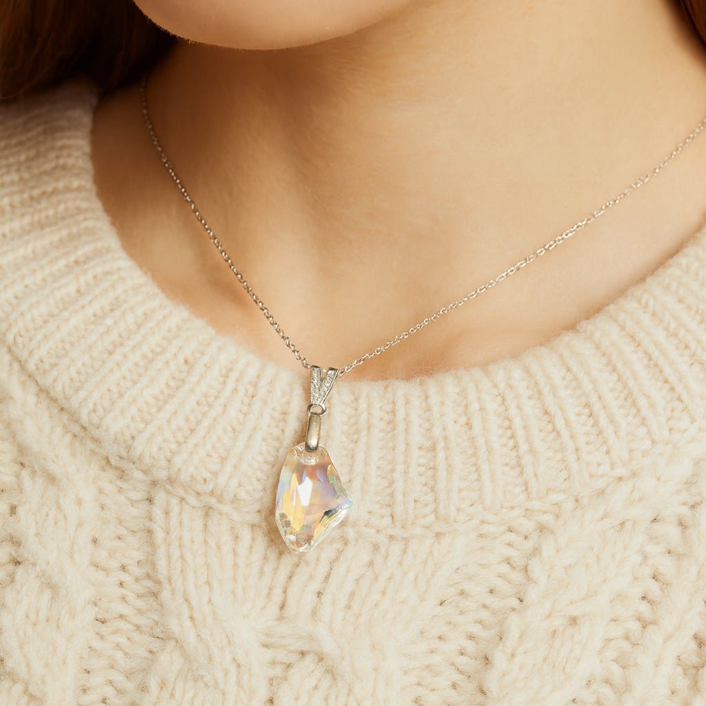 Halskette mit Swarovski Kristall 925 Sterling Silber - AnoaShop