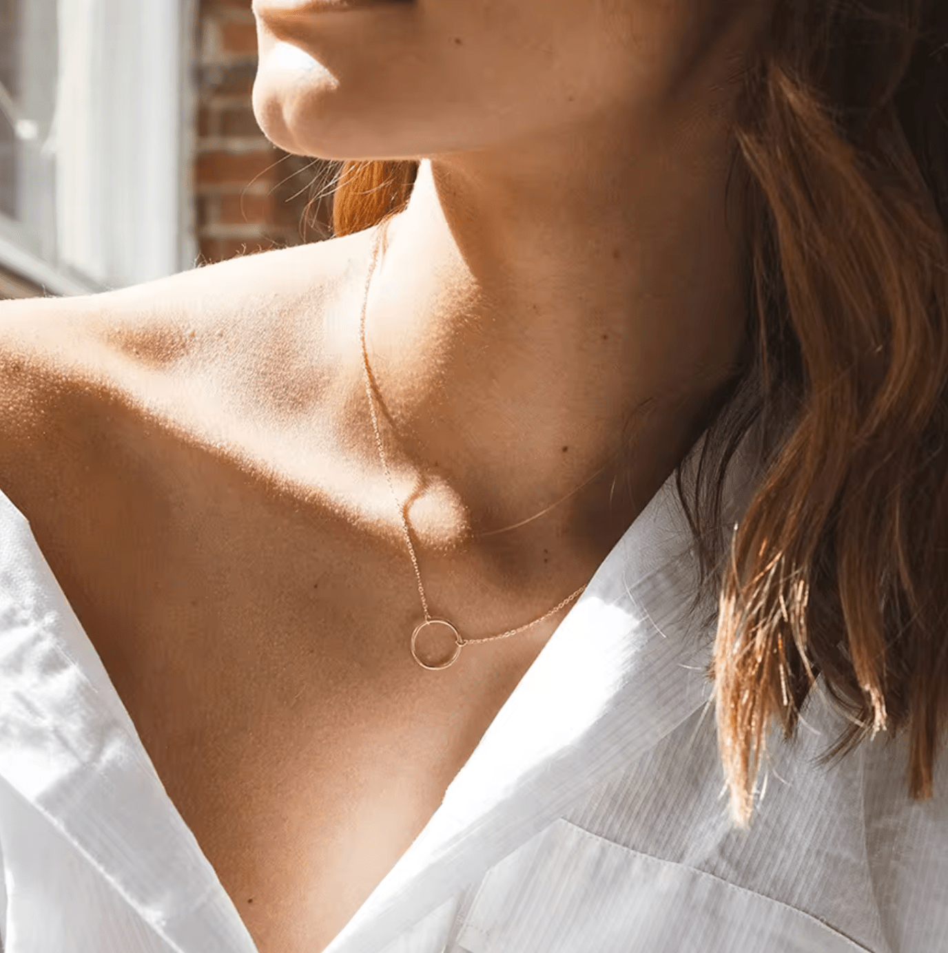 Kette mit offenem Kreis Edelstahl - AnoaShop