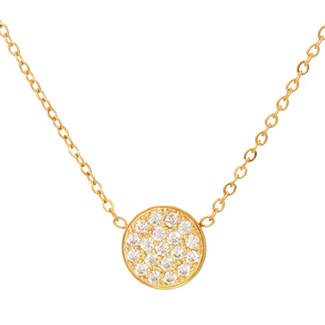 Kette mit Steinchen Edelstahl - AnoaShop