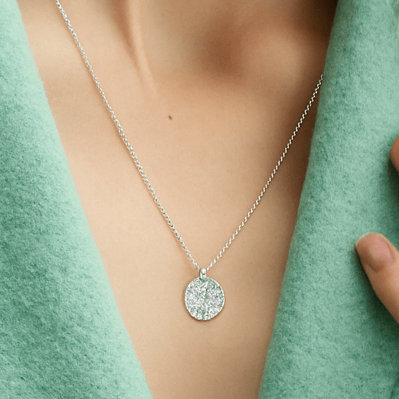 Circle pendant chain stainless steel - AnoaShop