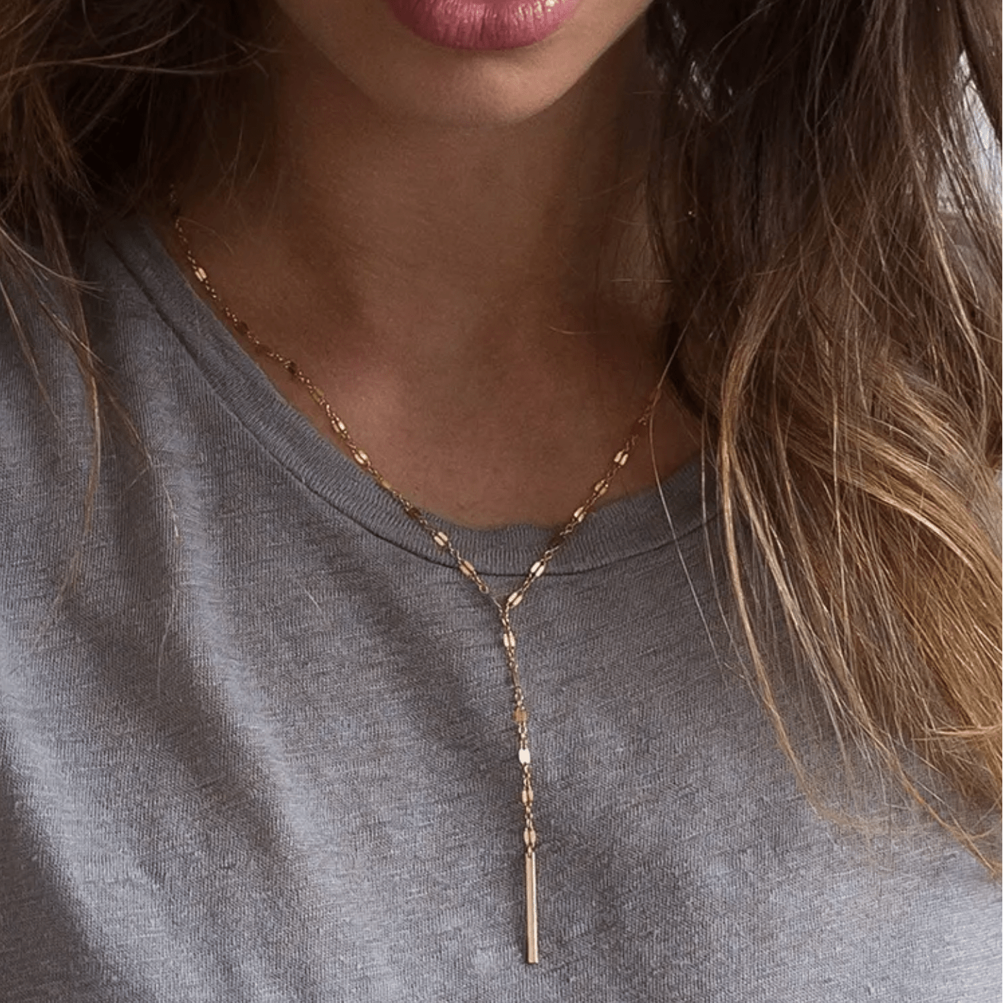 Long layering necklace stainless steel - Anoa Shop