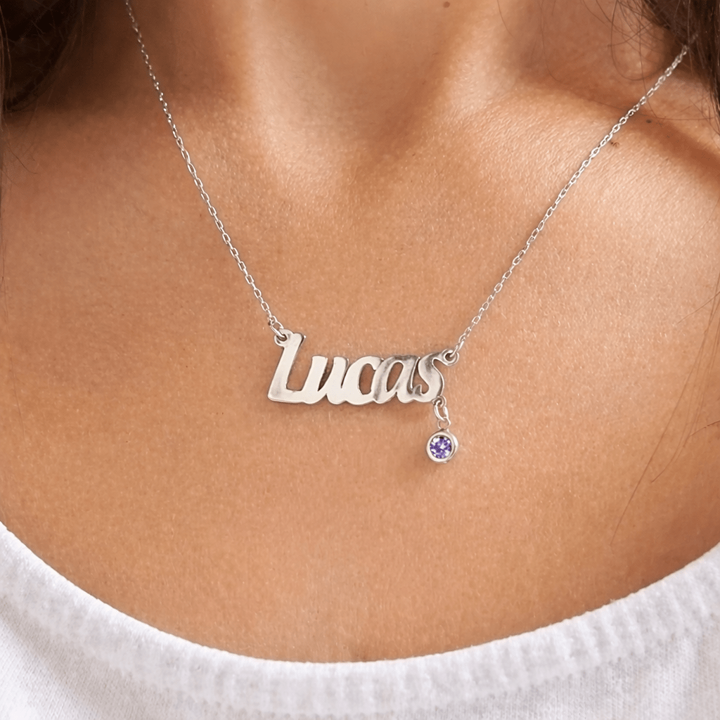 Namenskette Geburtsstein - Fine - AnoaShop