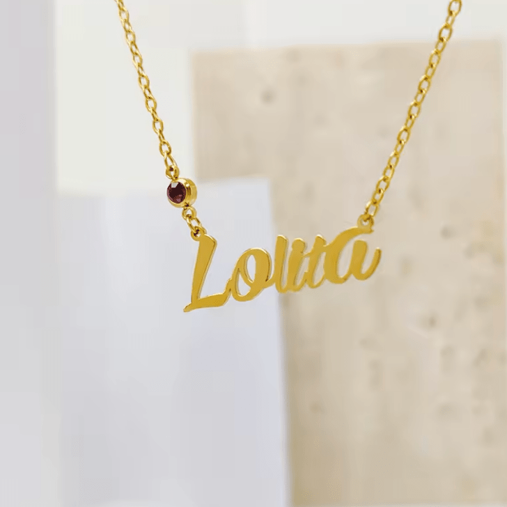 Namenskette Geburtsstein - Minimal - AnoaShop