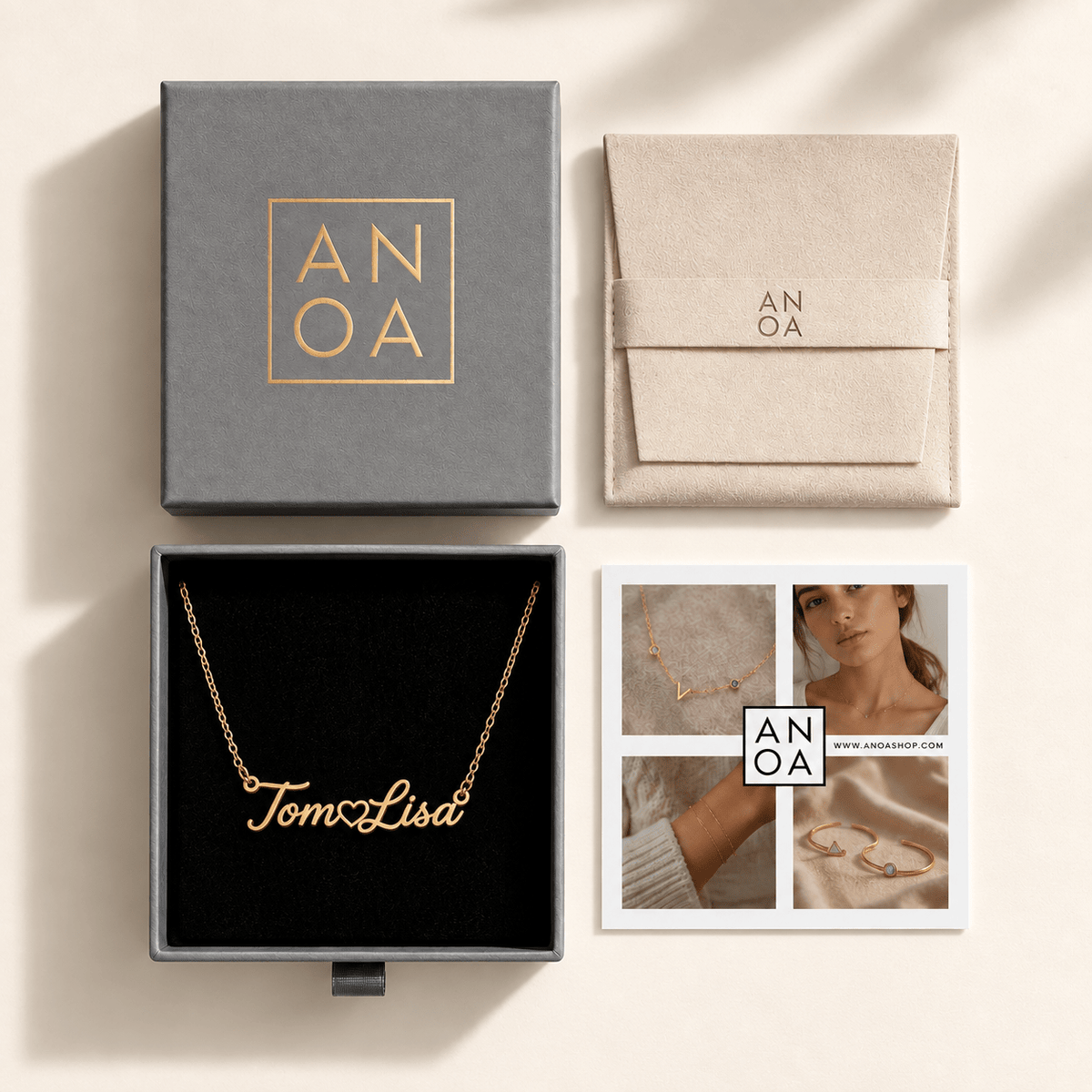 Namenskette Multi - Modern - AnoaShop
