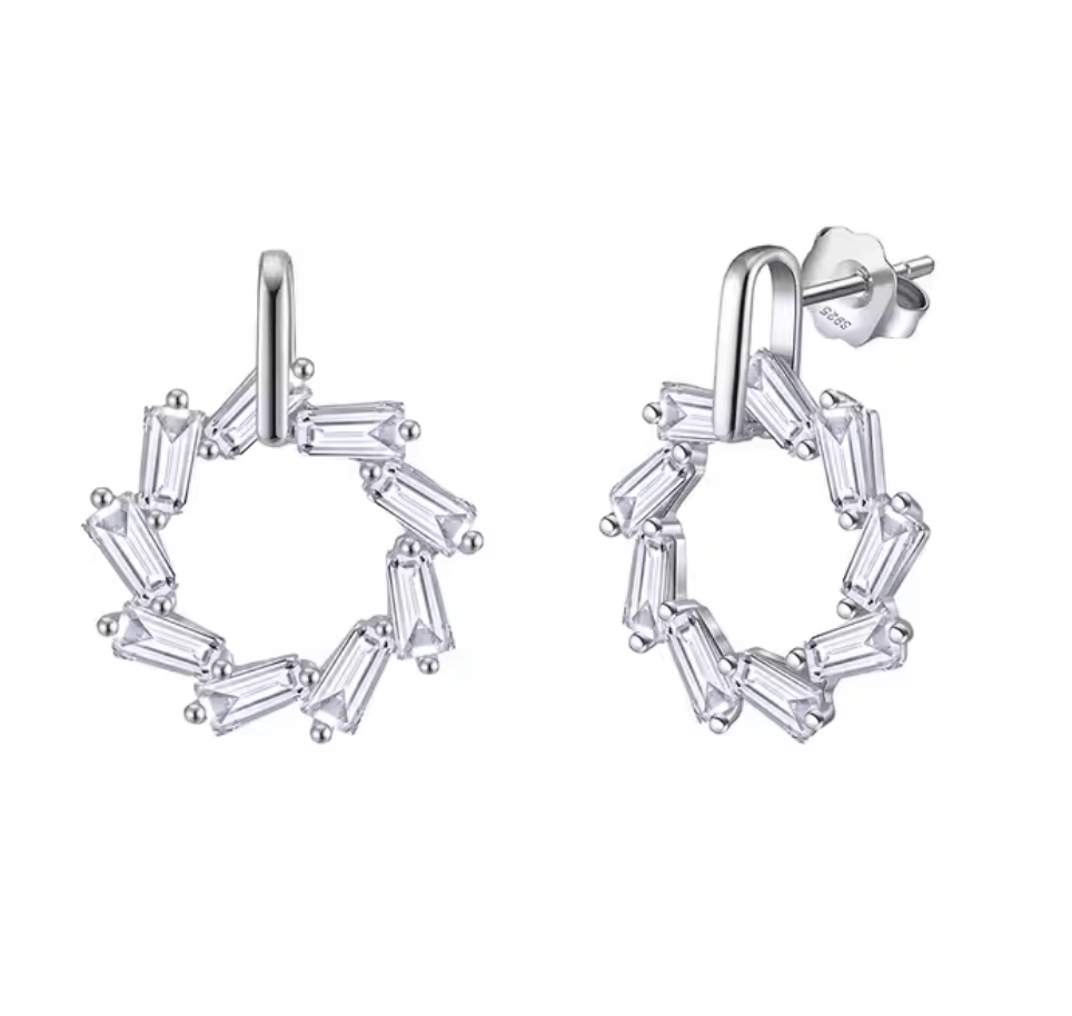 Earrings in flower shape 925 sterling silver - AnoaShop
