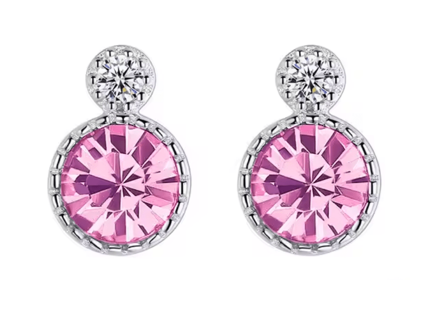 Stud earrings with Swarovski crystals 925 Sterling silver - AnoaShop