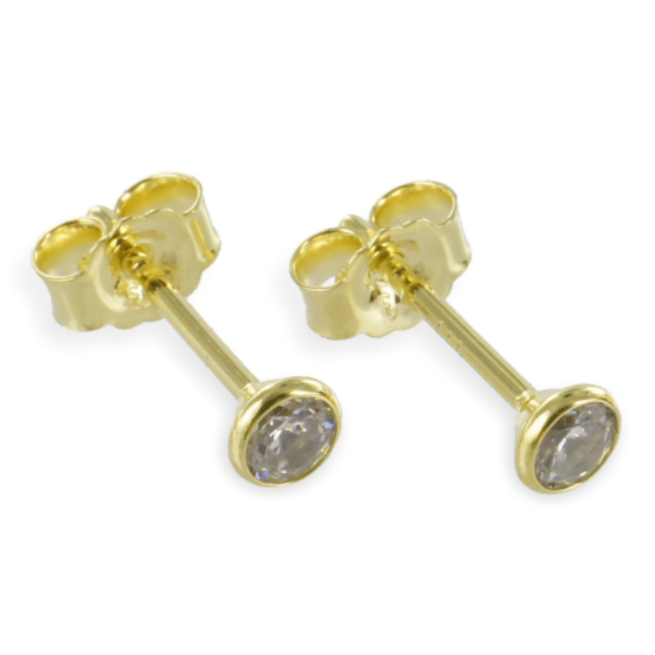 Ohrstecker Zirkonia 3mm 333 Gold - AnoaShop