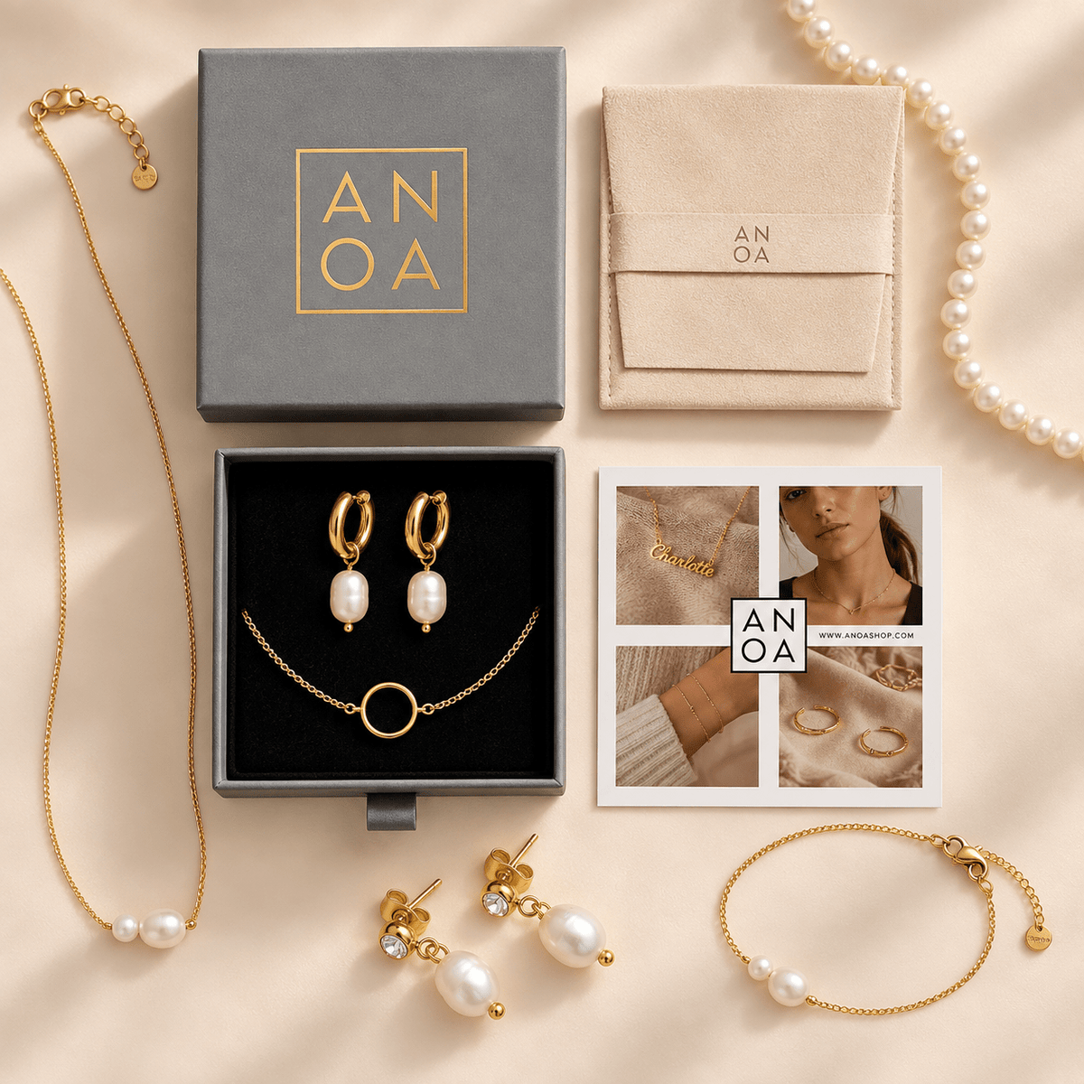 Perlen Box – 6 ausgewählte Schmuckstücke - AnoaShop