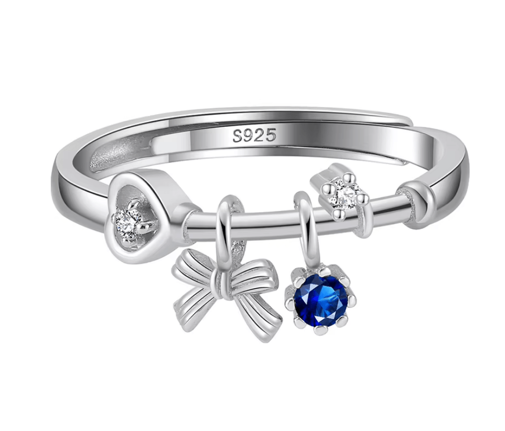 Ring mit kleinen Anhängern 925 Sterling Silber - AnoaShop