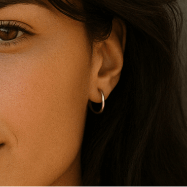 Schlichte Creolen Edelstahl - AnoaShop