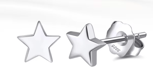 Star stud earrings 925 Sterling silver - AnoaShop